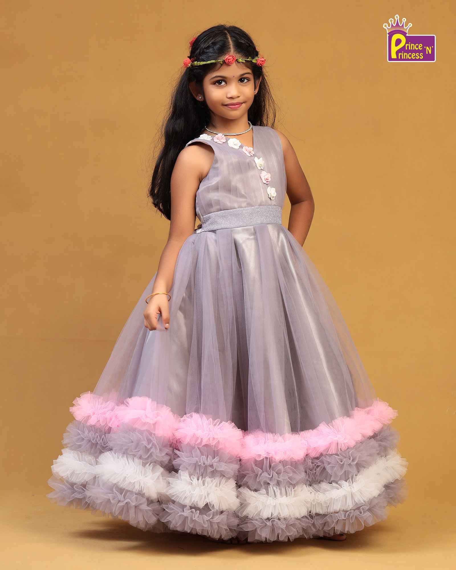 Girls Sweet Princess Ball Gown Kids Birthday Party Evening Piano  Performance Boutique Dresses y855